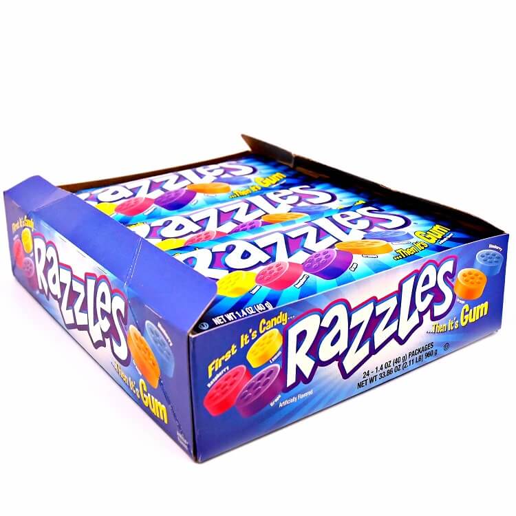 Razzles 24 count box Nostalgic Candy